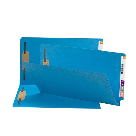 Smead Color Fastener Folder, 3/4" Exp, Legal, 50/BX, Blue PK SMD28040